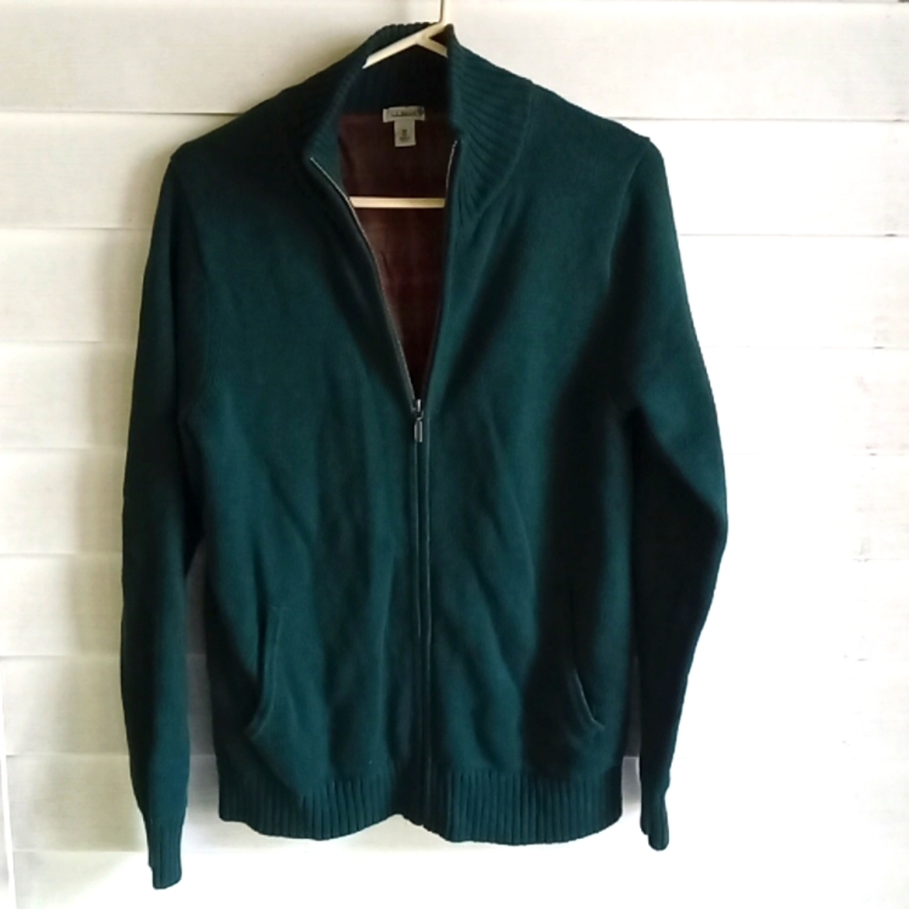 LL Bean Flannel Lined Sweater